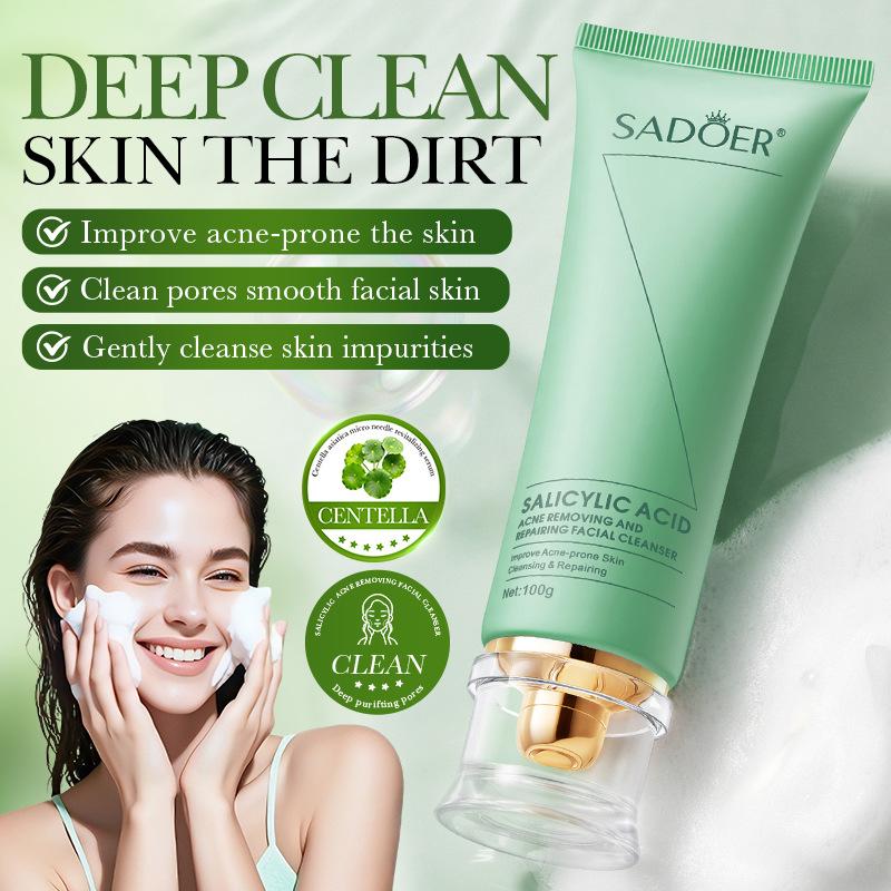 Cleanser Face - 100g サリチル酸洗顔料 フェイスウォッシュフォーム 洗顔料 保湿洗顔料 保湿スキンケア製品