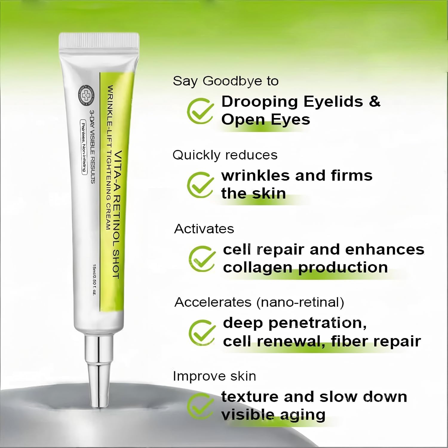 レチノールショットアイフェイスクリームアイクリームブライトニ - Retinol Cream のレビューと価格